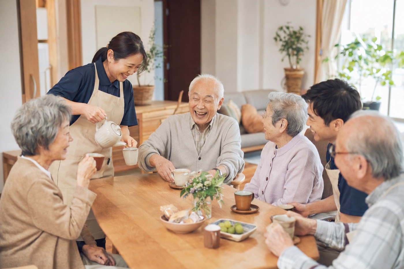 大家族のお茶の時間